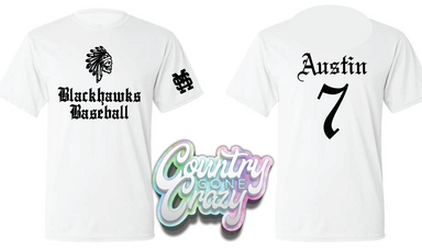 Blackhawks Baseball Shirt-Country Gone Crazy-Country Gone Crazy