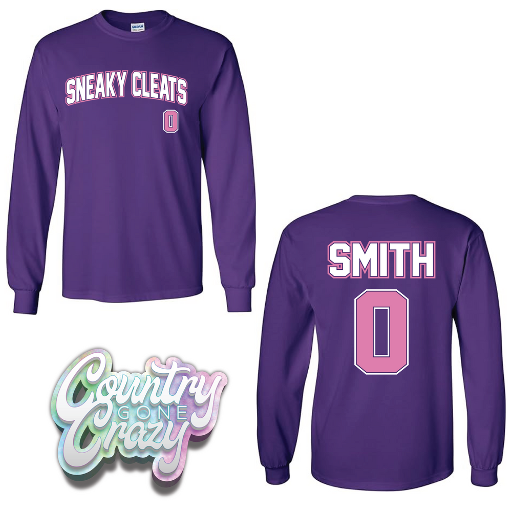Sneaky Cleats - Softball - Long Sleeve-Country Gone Crazy-Country Gone Crazy