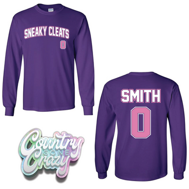 Sneaky Cleats - Softball - Long Sleeve-Country Gone Crazy-Country Gone Crazy