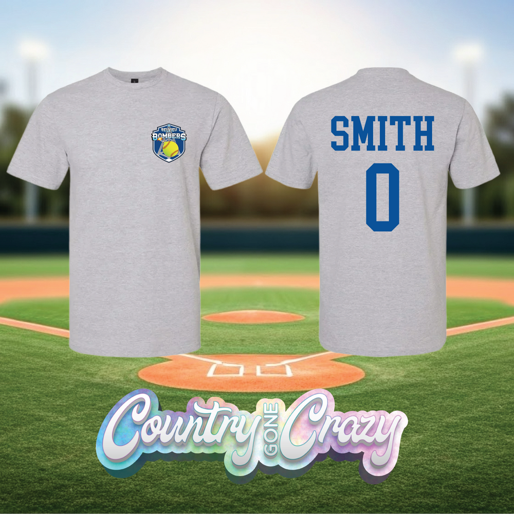 BELVIEU BOMBERS SOFTBALL - POCKET DESIGN-Country Gone Crazy-Country Gone Crazy