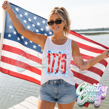 1776 VERTICAL STRIPES BLUE-Country Gone Crazy-Country Gone Crazy