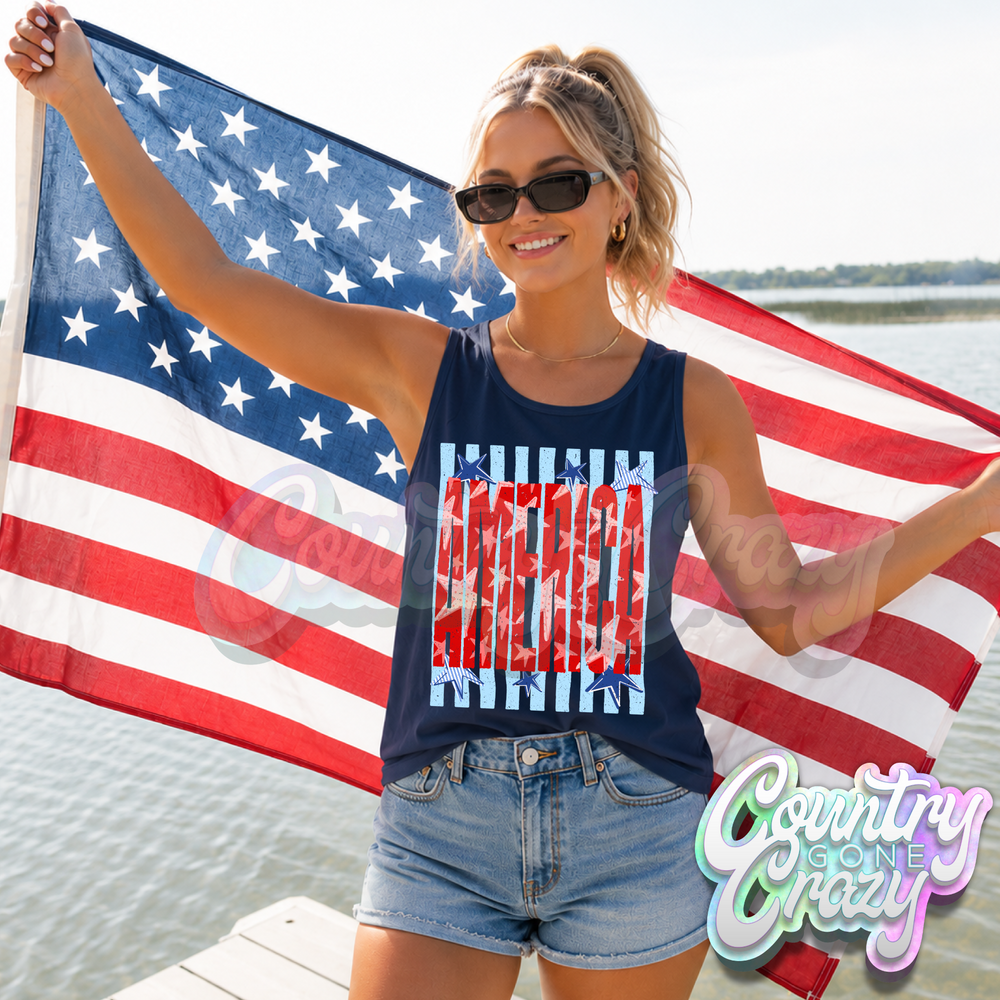 AMERICA VERTICAL STRIPES BLUE