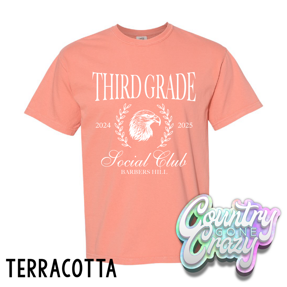 THIRD GRADE SOCIAL CLUB - BARBERS HILL // COMFORT COLOR T-SHIRT-Country Gone Crazy-Country Gone Crazy