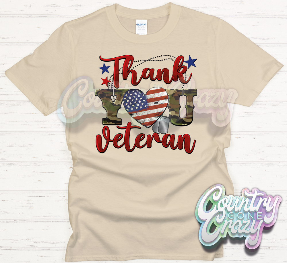 Thank You Veteran - T-Shirt-Country Gone Crazy-Country Gone Crazy