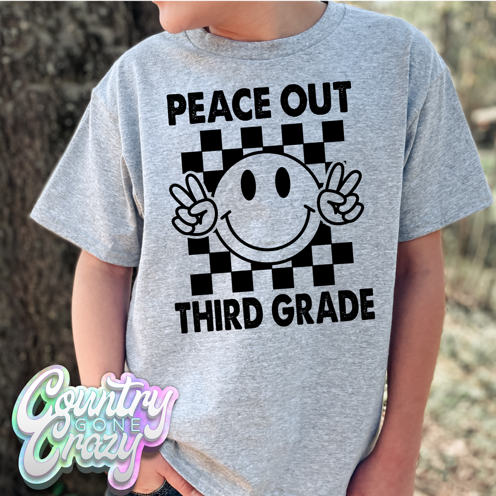 Peace Out Grade - Sport Grey T-Shirt-Country Gone Crazy-Country Gone Crazy