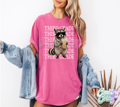 THIRD GRADE - TEACHER RACCOON-Comfort Colors-Country Gone Crazy