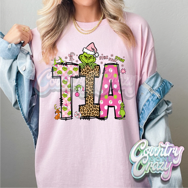 Tia - Pink Grinch - T-Shirt-Country Gone Crazy-Country Gone Crazy