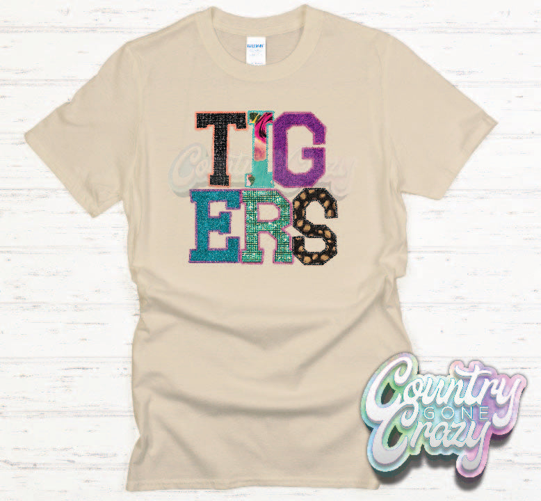 Tigers Faux Applique T-Shirt-Country Gone Crazy-Country Gone Crazy
