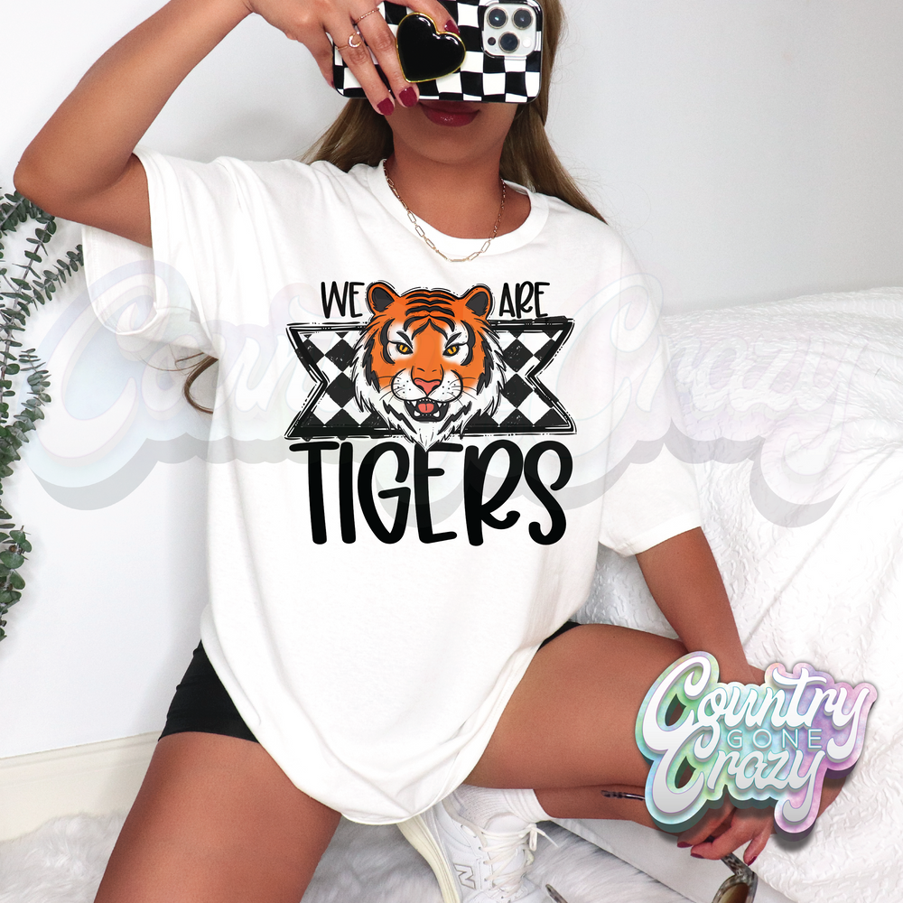 TIGERS •• WE ARE CHECKY MASCOTS •• T-SHIRT-Country Gone Crazy-Country Gone Crazy