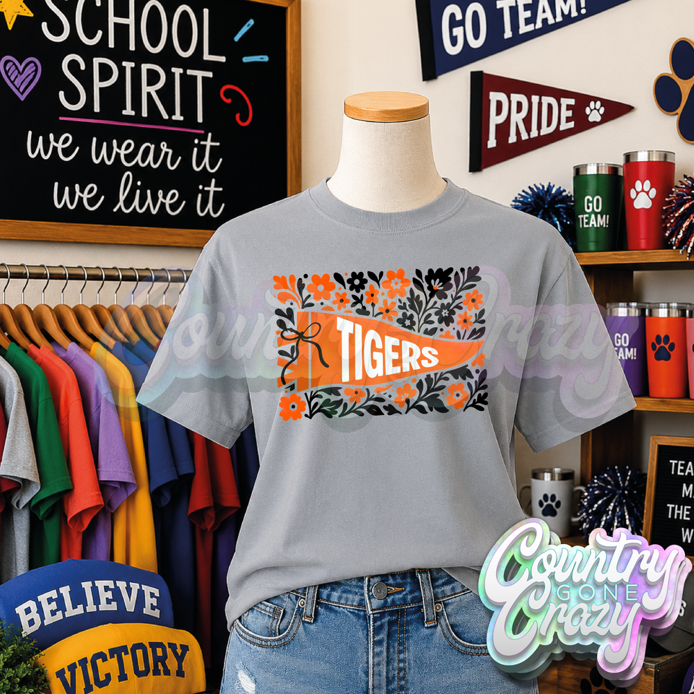 TIGERS - FLORAL PENNANT