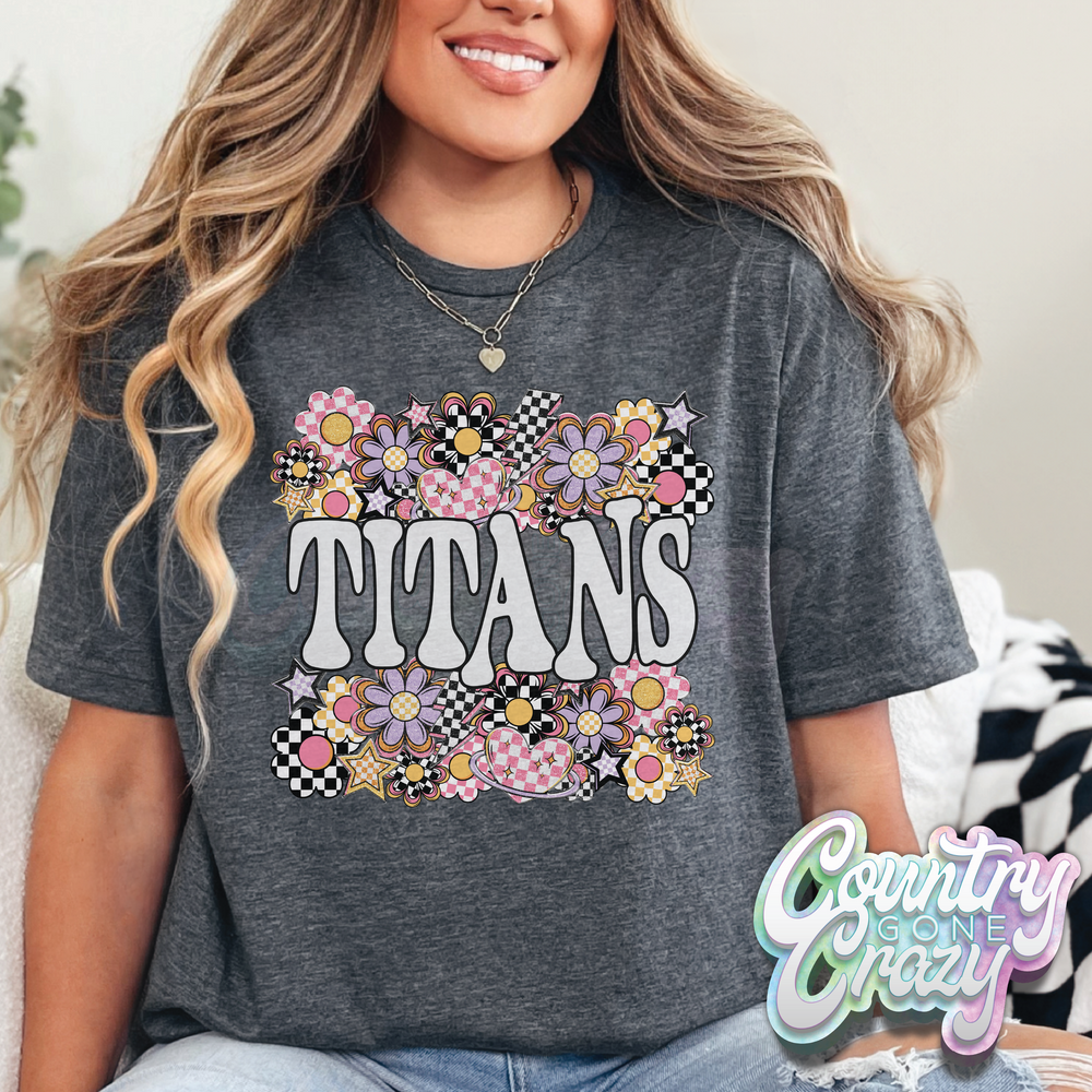 Titans // Funky Flowers // T-Shirt-Country Gone Crazy-Country Gone Crazy