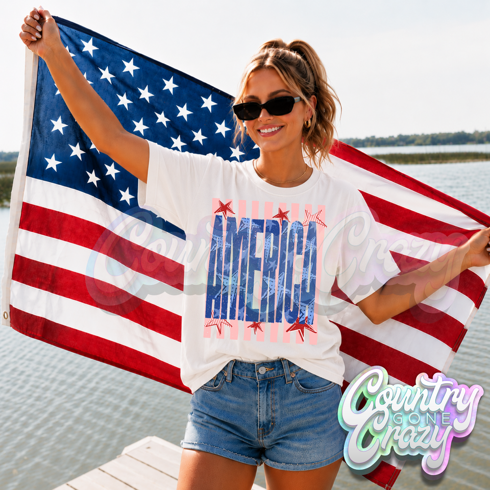 AMERICA VERTICAL STRIPES RED