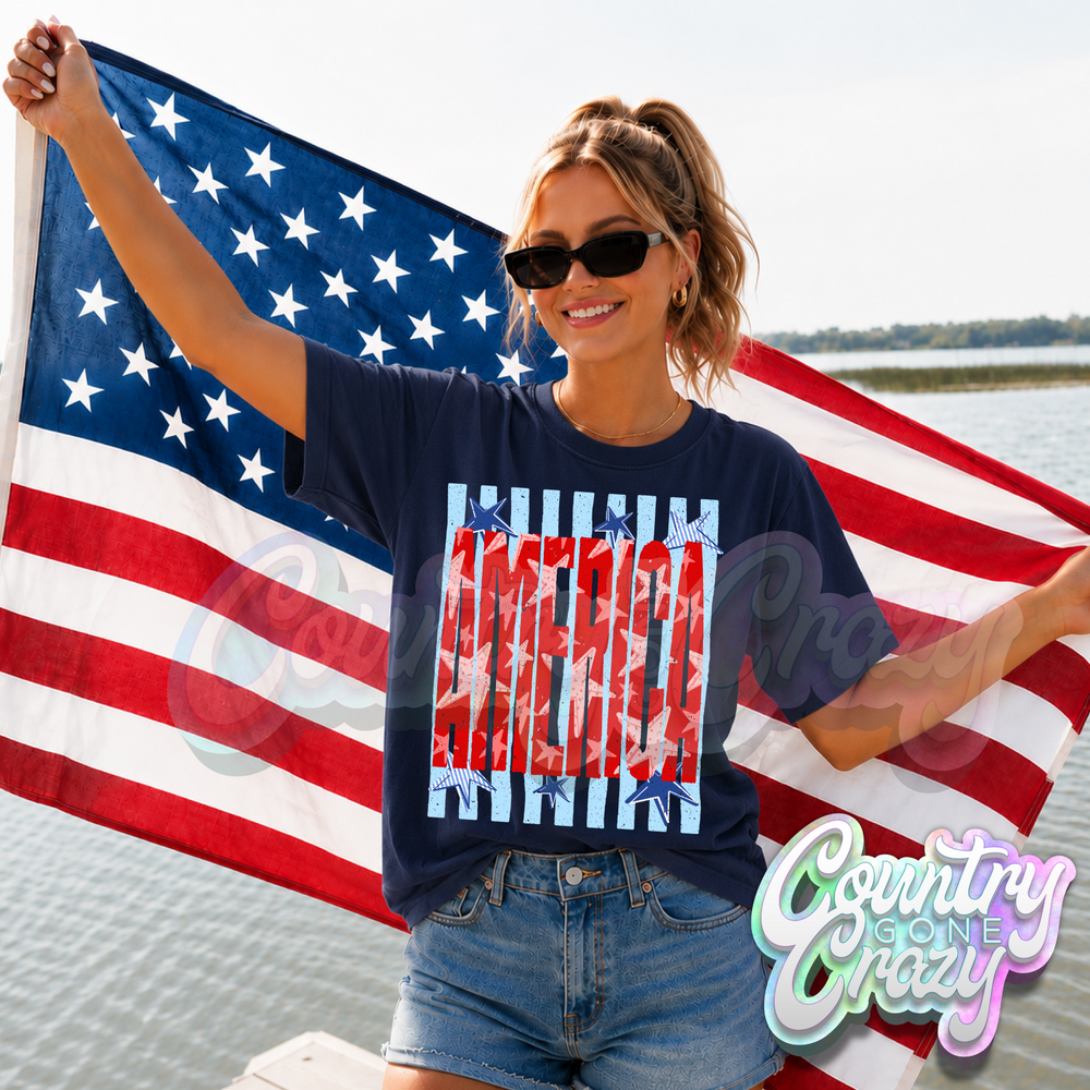 AMERICA VERTICAL STRIPES BLUE