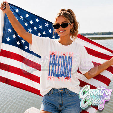 FREEDOM VERTICAL STRIPES RED-Country Gone Crazy-Country Gone Crazy