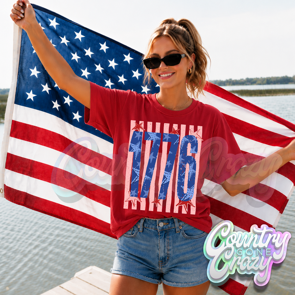 1776 VERTICAL STRIPES RED