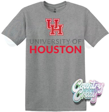 UNIVERSITY OF HOUSTO - SPORTS GREY T-SHIRT-Country Gone Crazy-Country Gone Crazy