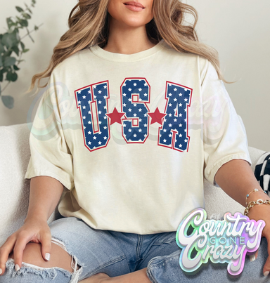 USA // NATURAL T-SHIRT-Country Gone Crazy-Country Gone Crazy