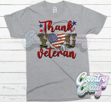 Thank You Veteran - T-Shirt-Country Gone Crazy-Country Gone Crazy