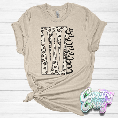 Warriors - Boxed Leopard Bella Canvas T-Shirt-Country Gone Crazy-Country Gone Crazy