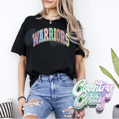 WARRIORS - Faux Chenille - T-Shirt-Country Gone Crazy-Country Gone Crazy