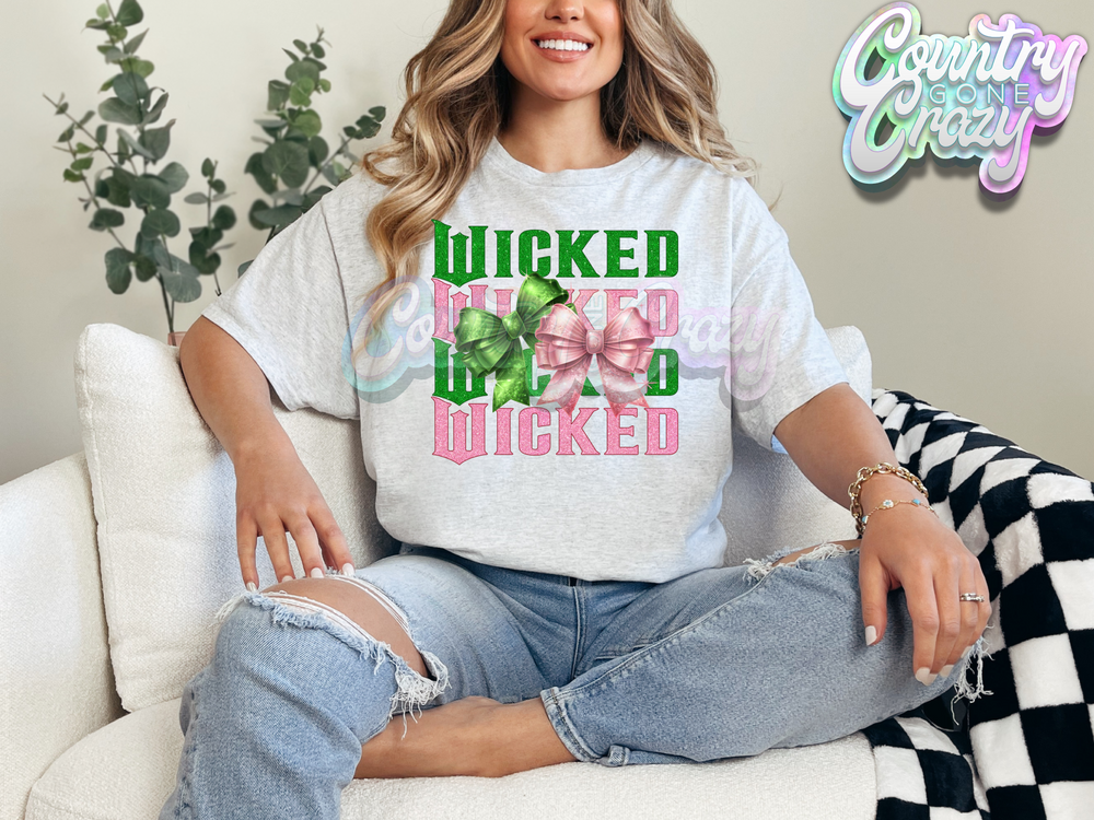WICKED WITH BOW - T - SHIRT-Country Gone Crazy-Country Gone Crazy