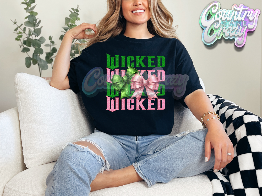 WICKED WITH BOW - T - SHIRT-Country Gone Crazy-Country Gone Crazy