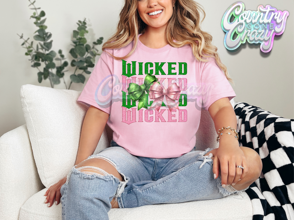 WICKED WITH BOW - T - SHIRT-Country Gone Crazy-Country Gone Crazy
