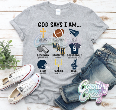 God Says I Am - West Hardin Oilers - T-Shirt-Country Gone Crazy-Country Gone Crazy