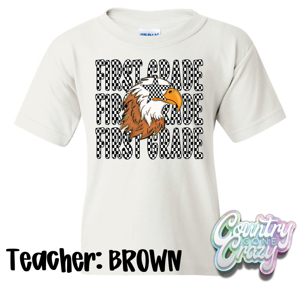 TEACHER: BROWN // ESS FIRST GRADE CLASS SHIRT-Country Gone Crazy-Country Gone Crazy
