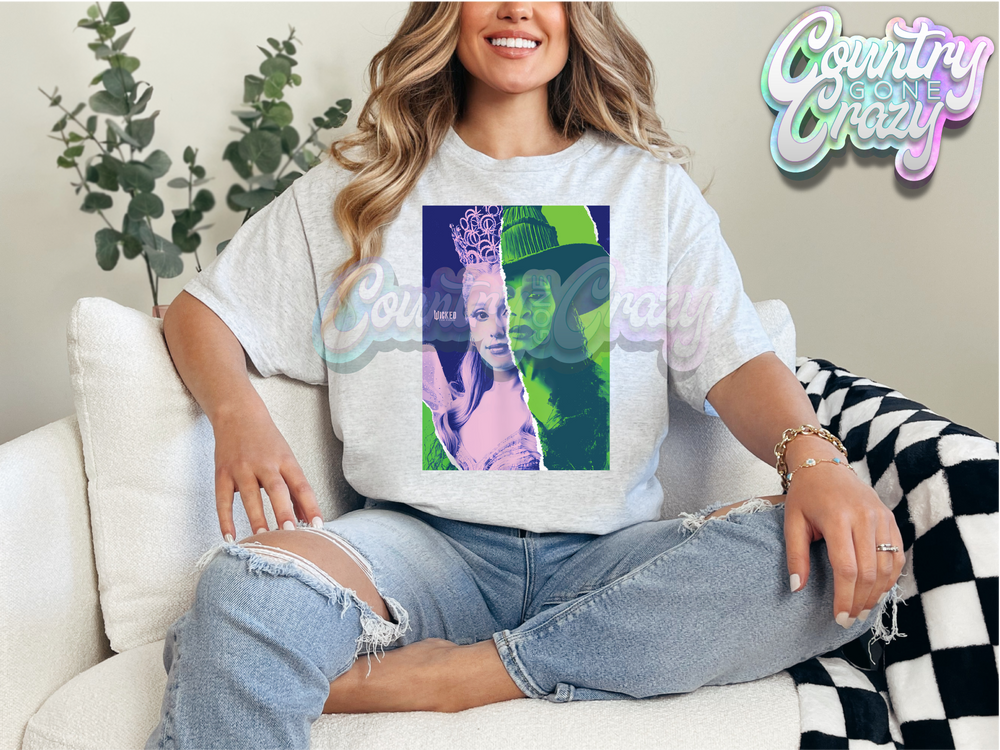 GLINDA ELPHABA SPLIT - T - SHIRT-Country Gone Crazy-Country Gone Crazy