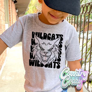 Wildcats Mascot Stacked T-Shirt-Country Gone Crazy-Country Gone Crazy