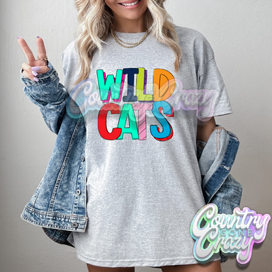 Wildcats // Stripey // T-Shirt-Country Gone Crazy-Country Gone Crazy