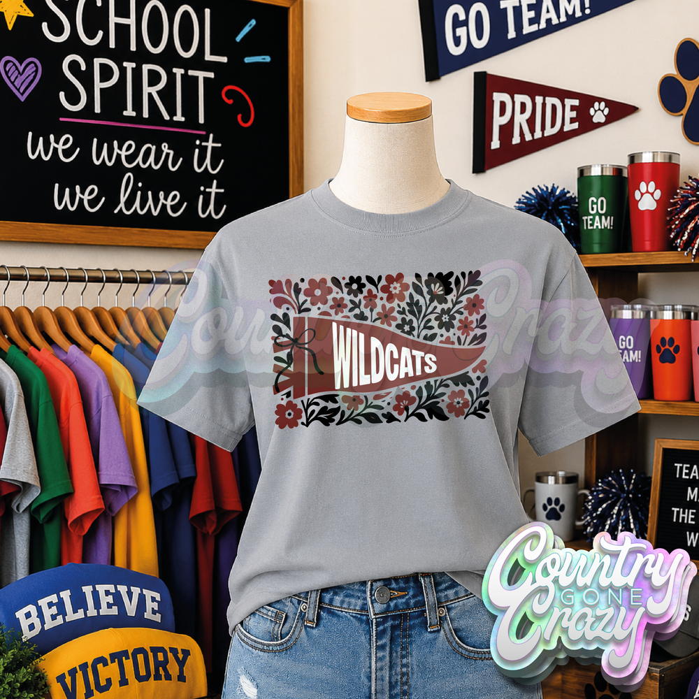 WILDCATS - FLORAL PENNANT