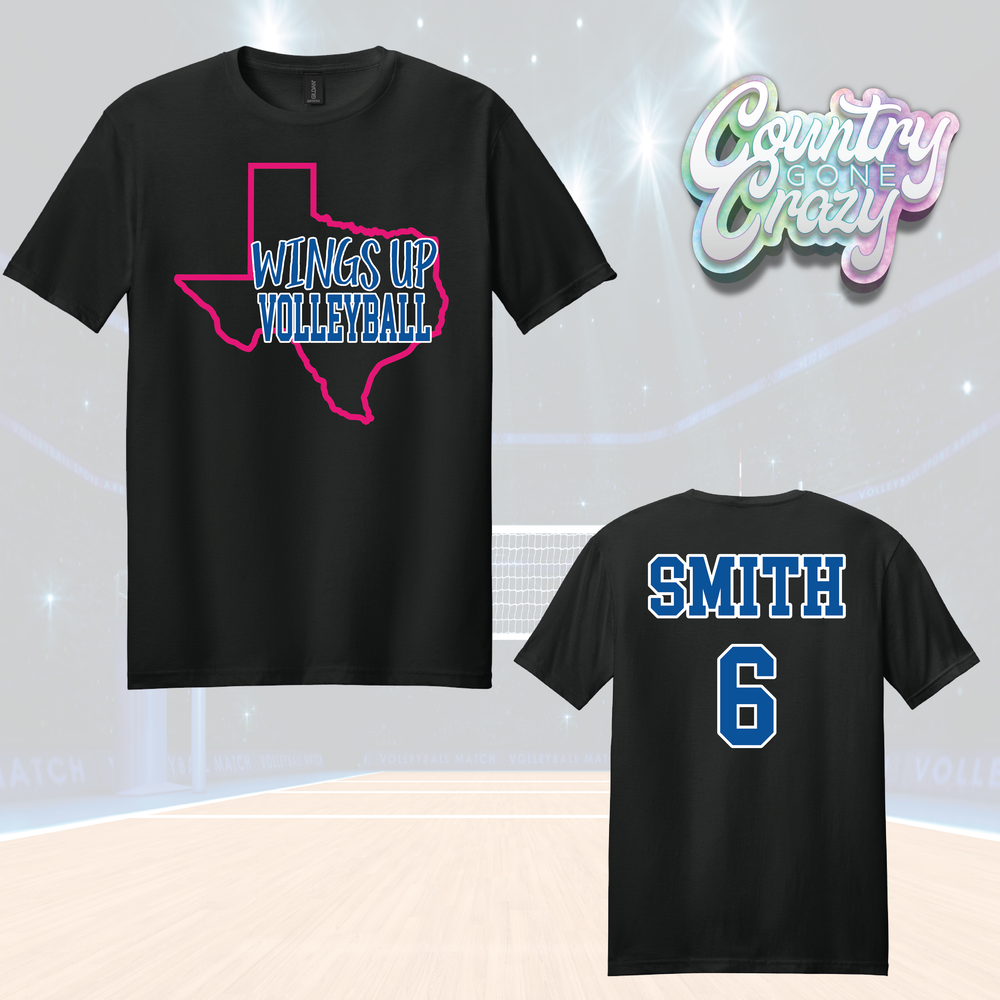 Wings Up Volleyball T-Shirt-Country Gone Crazy-Country Gone Crazy