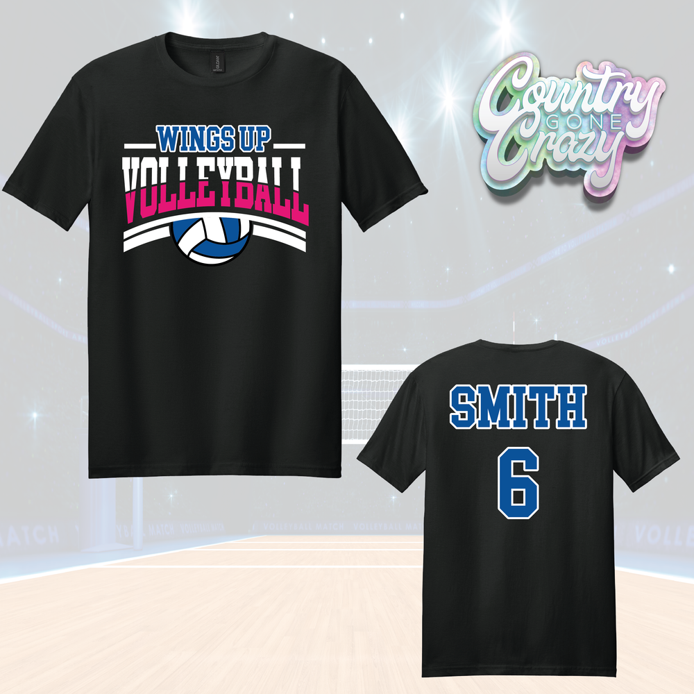 Wings Up Volleyball T-Shirt-Country Gone Crazy-Country Gone Crazy
