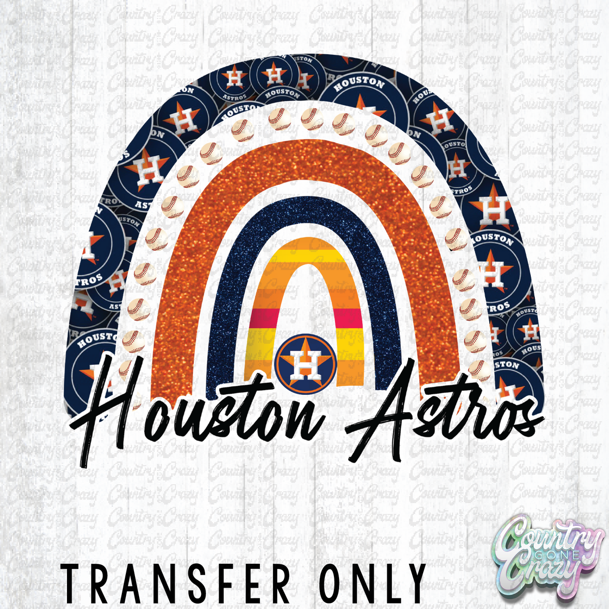 HT2066 • Houston Astros Rainbow — Country Gone Crazy