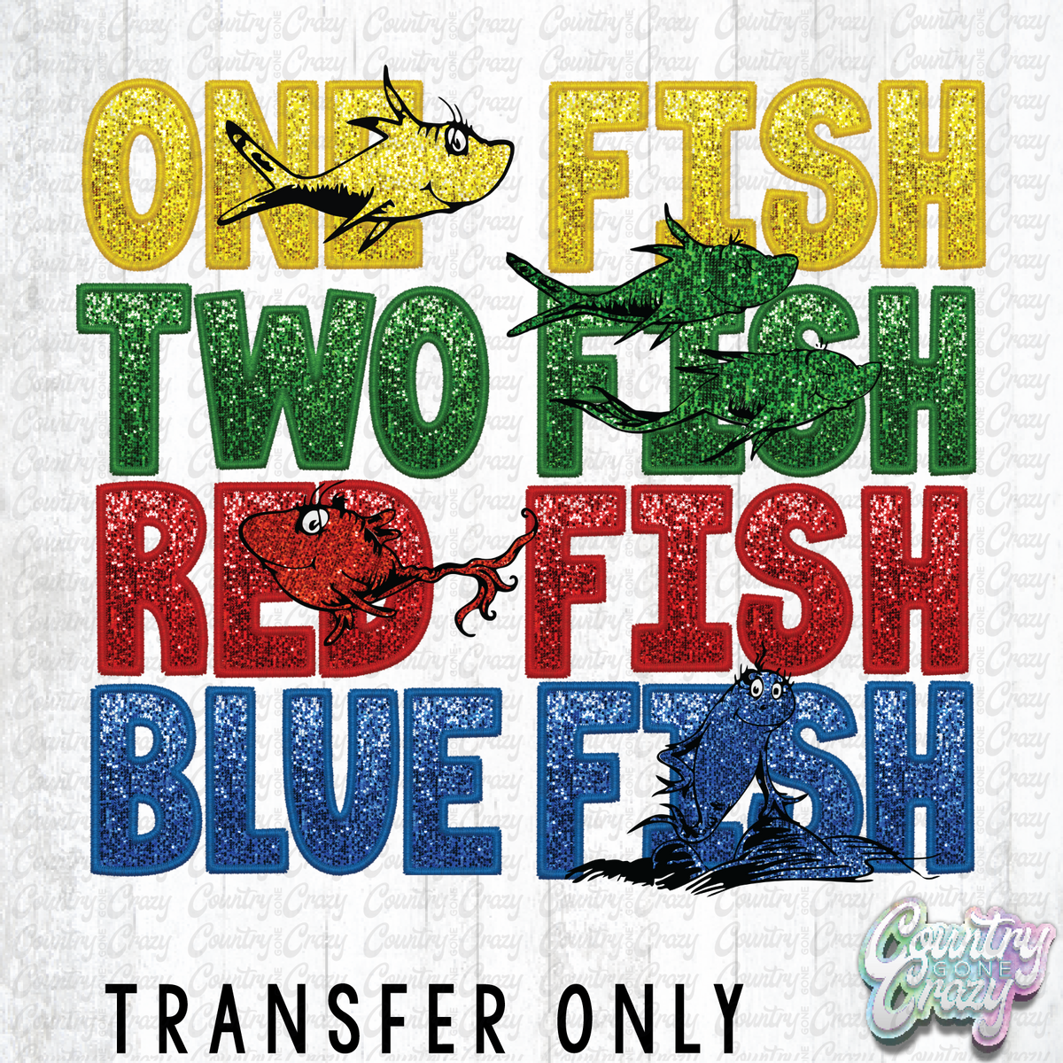 Two Fishies HT3326 • ONE FISH, TWO FISH — Country Gone Crazy