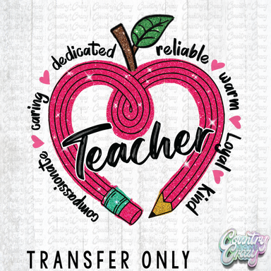 HT3524 • TEACHER HEART-Country Gone Crazy-Country Gone Crazy