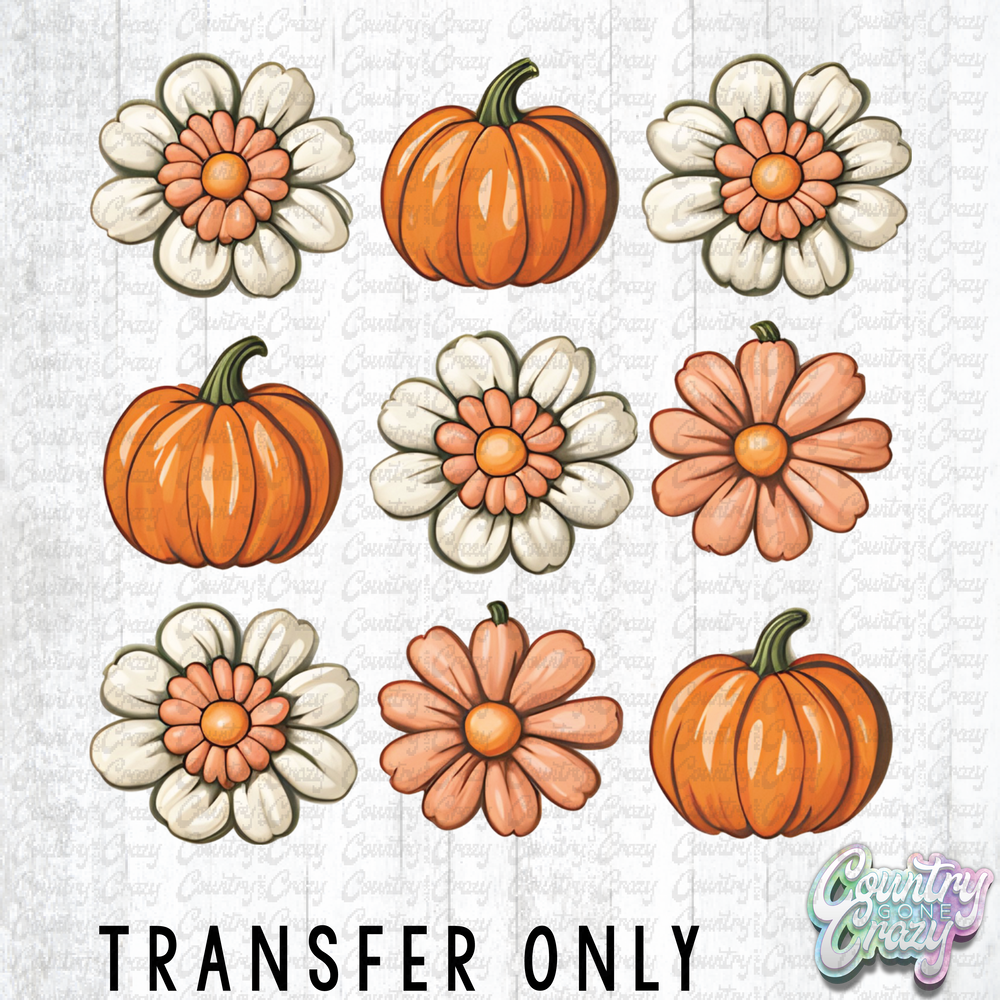 HT3826 • PUMPKIN FLOWERS-Country Gone Crazy-Country Gone Crazy