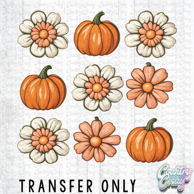 HT3826 • PUMPKIN FLOWERS-Country Gone Crazy-Country Gone Crazy