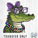 HT3992 • MARDI GRAS CROC-Country Gone Crazy-Country Gone Crazy