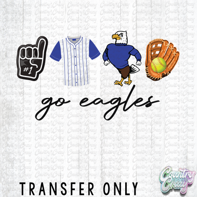 HT4166 • GO EAGLES SOFTBALL-Country Gone Crazy-Country Gone Crazy