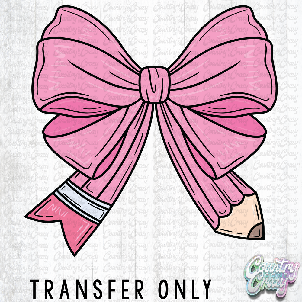 HT4268 • PINK BOW PENCIL-Country Gone Crazy-Country Gone Crazy