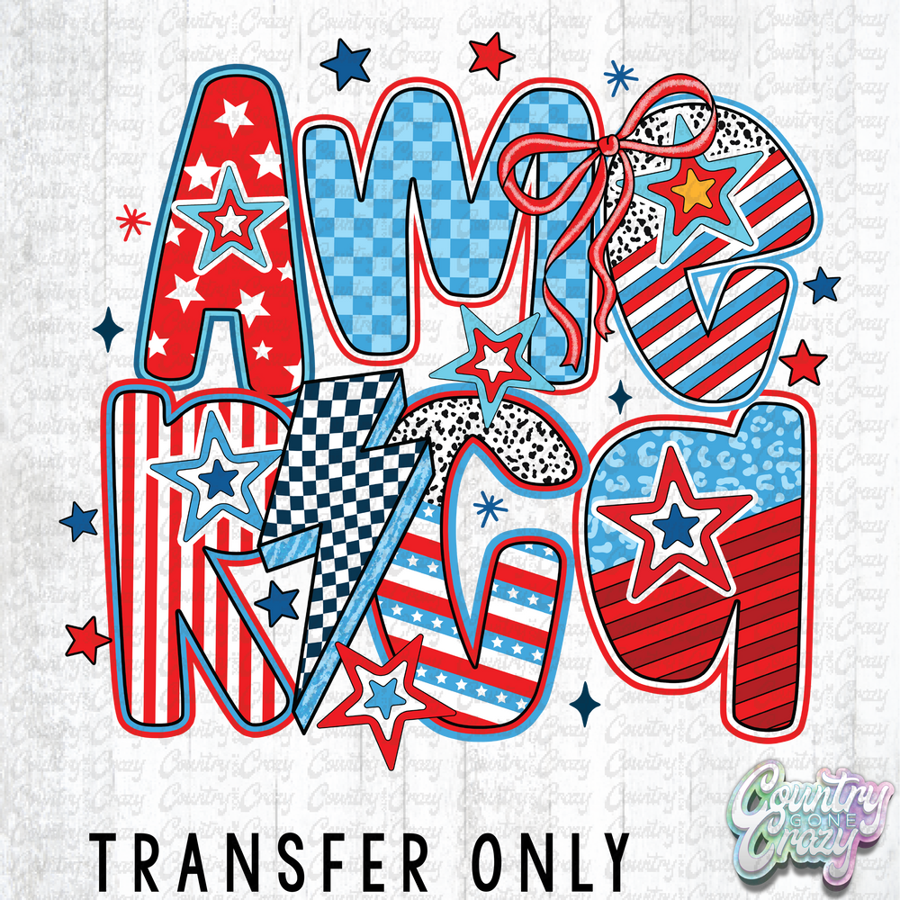 HT4351 • AMERICA STARS AND STRIPES-Country Gone Crazy-Country Gone Crazy