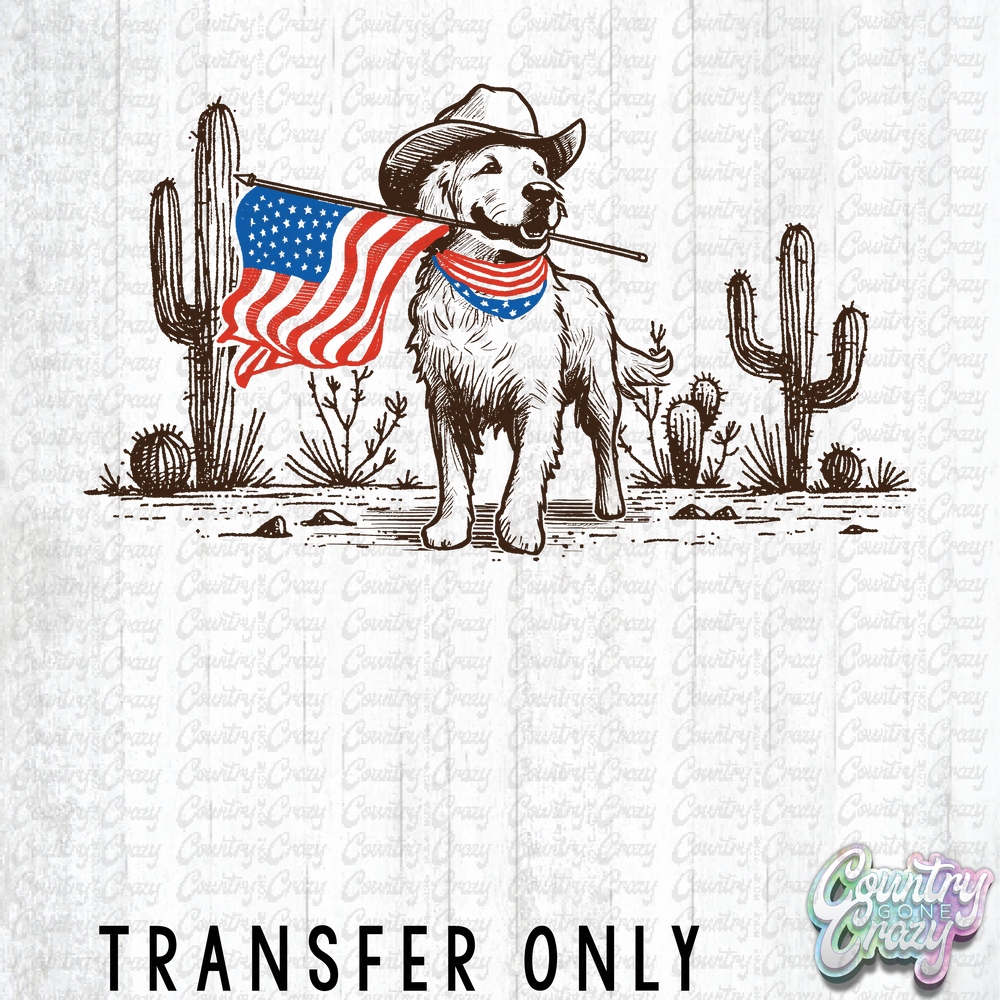 HT4364 • MEMORIAL DAY COWBOY DOG-Country Gone Crazy-Country Gone Crazy