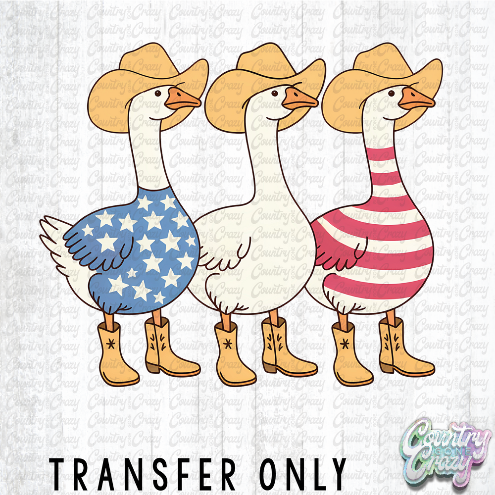 HT4377 • PATRIOTIC SILLY GOOSE-Country Gone Crazy-Country Gone Crazy