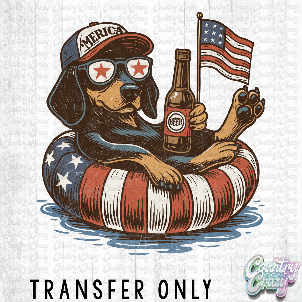 HT4381 • PATRIOTIC DOG-Country Gone Crazy-Country Gone Crazy