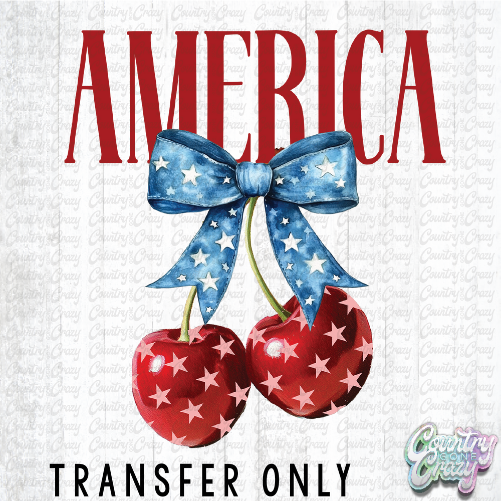 HT4391 • AMERICA WITH CHERRIES-Country Gone Crazy-Country Gone Crazy