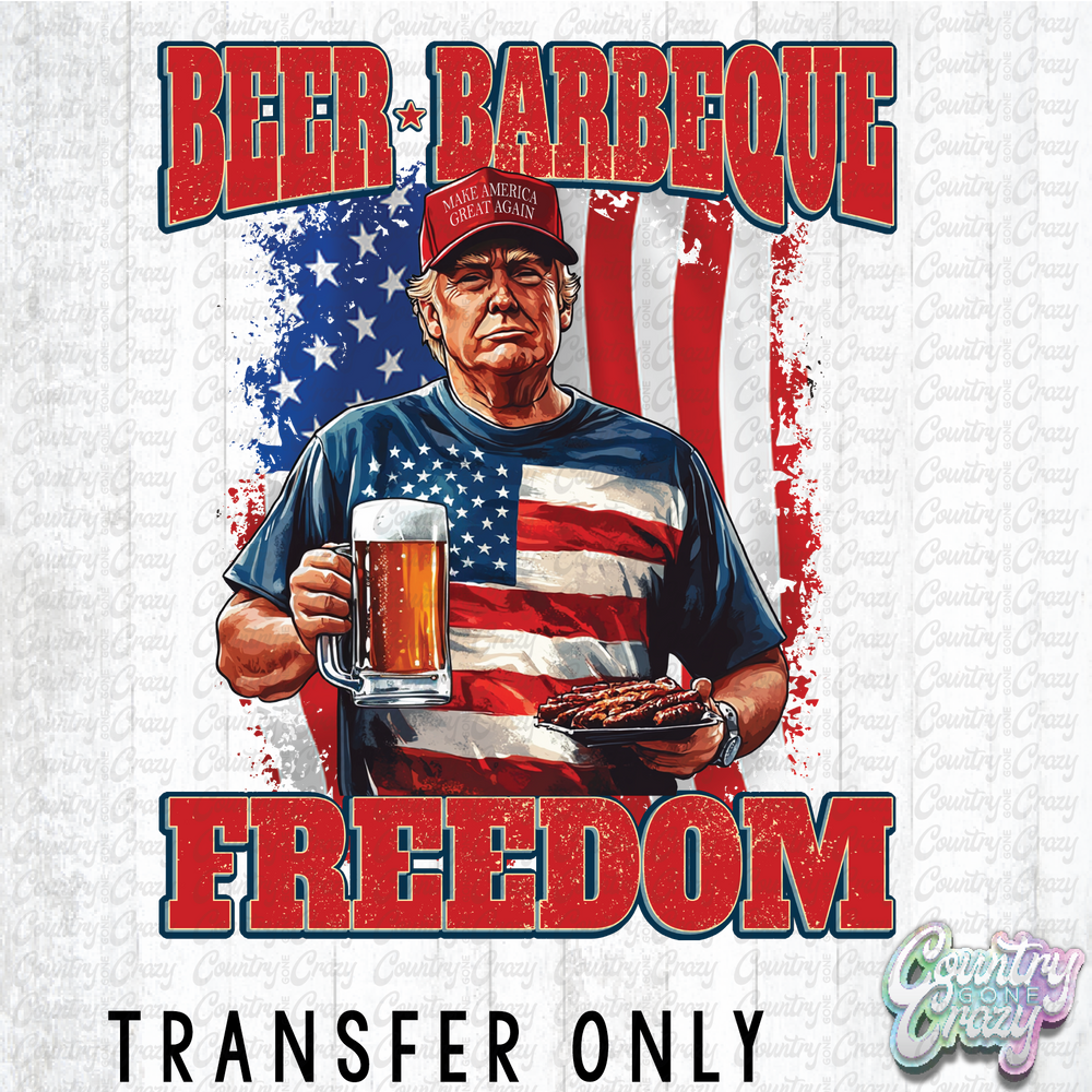 HT4424 • BEER-BARBEQUE FREEDOM-Country Gone Crazy-Country Gone Crazy