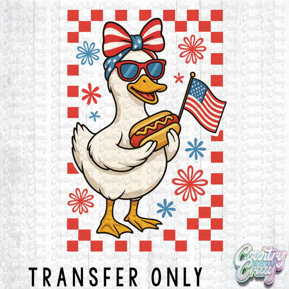 HT4425 • PATRIOTIC GIRL DUCK-Country Gone Crazy-Country Gone Crazy